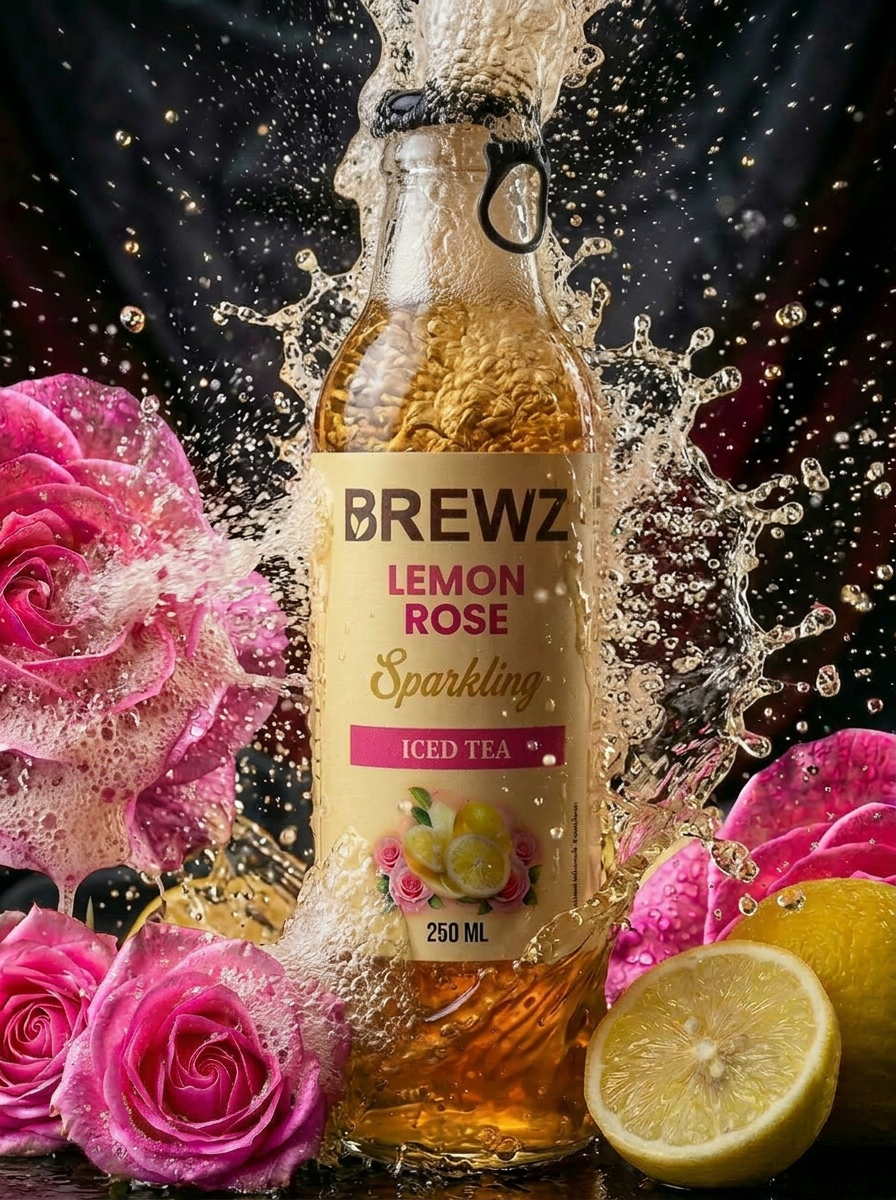 Lemon Rose Sparkling Iced Tea